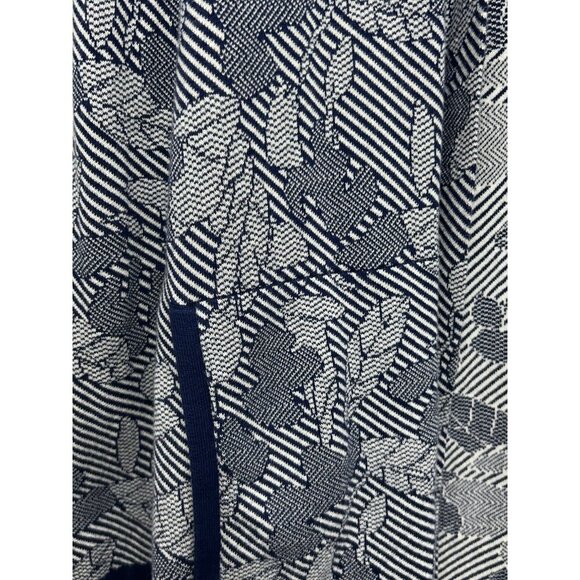 Lands End Cardigan Womens L 14 16 Blue Floral Open Front Super Soft Stretchy - Picture 4 of 9